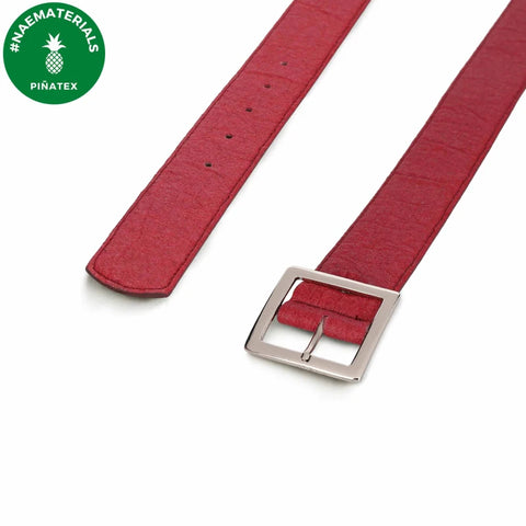 Women's Piñatex® Vegan Belt Saldes Red