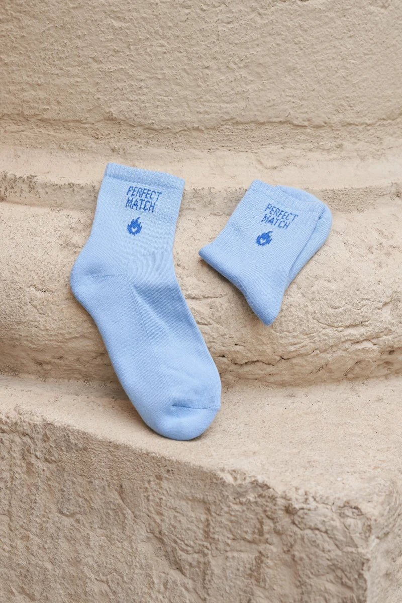 CHAUSSETTES UNISEXES BLEU CLAIR "PERFECT MATCH"