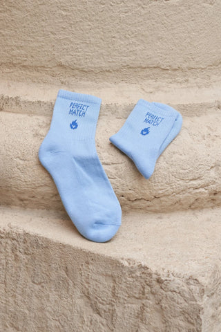 CHAUSSETTES UNISEXES BLEU CLAIR "PERFECT MATCH"