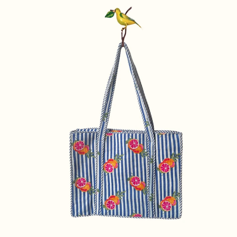 Grand tote bag à Zip  "Blood Orange Breeze 2.0"
