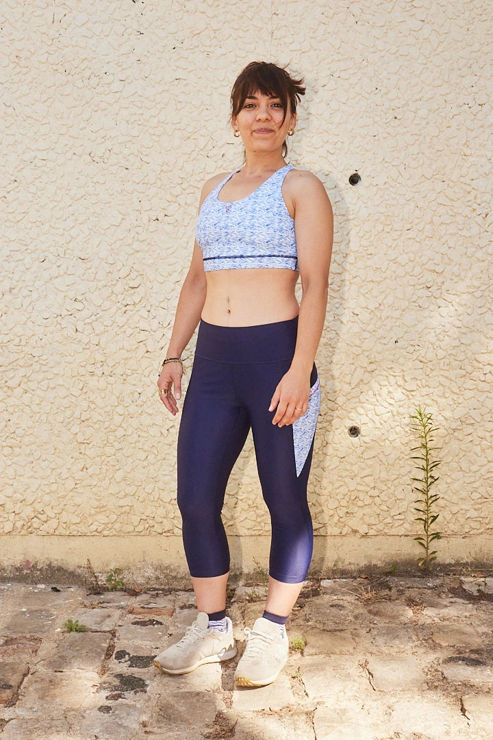 Brassière de sport ecoresponsable GAYA "Nouvelle Vague"– maintien modéré, confort et style