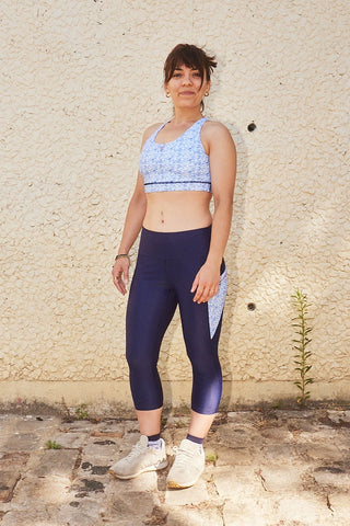 Brassière de sport ecoresponsable GAYA "Nouvelle Vague"– maintien modéré, confort et style