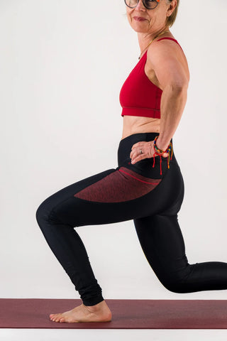 Legging de sport femme ecoresponsable "Vibrations"- Technique, poches et taille haute