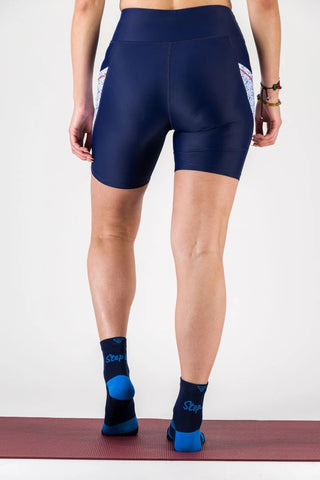 Chaussettes de sport femme mi-hautes "Slogan" – respirantes, anti-frottements, made in France & recyclées