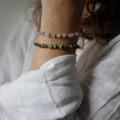 Bracelets en Pierres Naturelles et Laiton – Faits à la Main, Écoresponsables et Waterproof