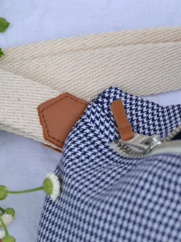 Sac banane Binette L Iris - Pied de poule 💐