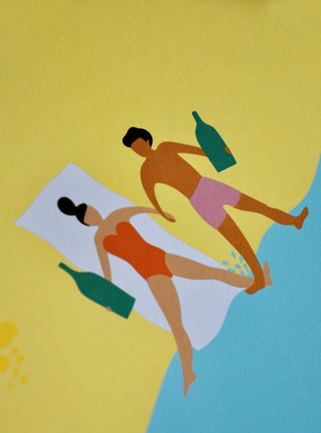 AFFICHE - L'AMOUR À LA PLAGE