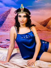 Débardeur Satiné Bleu Klein - Reine d'Égypte
