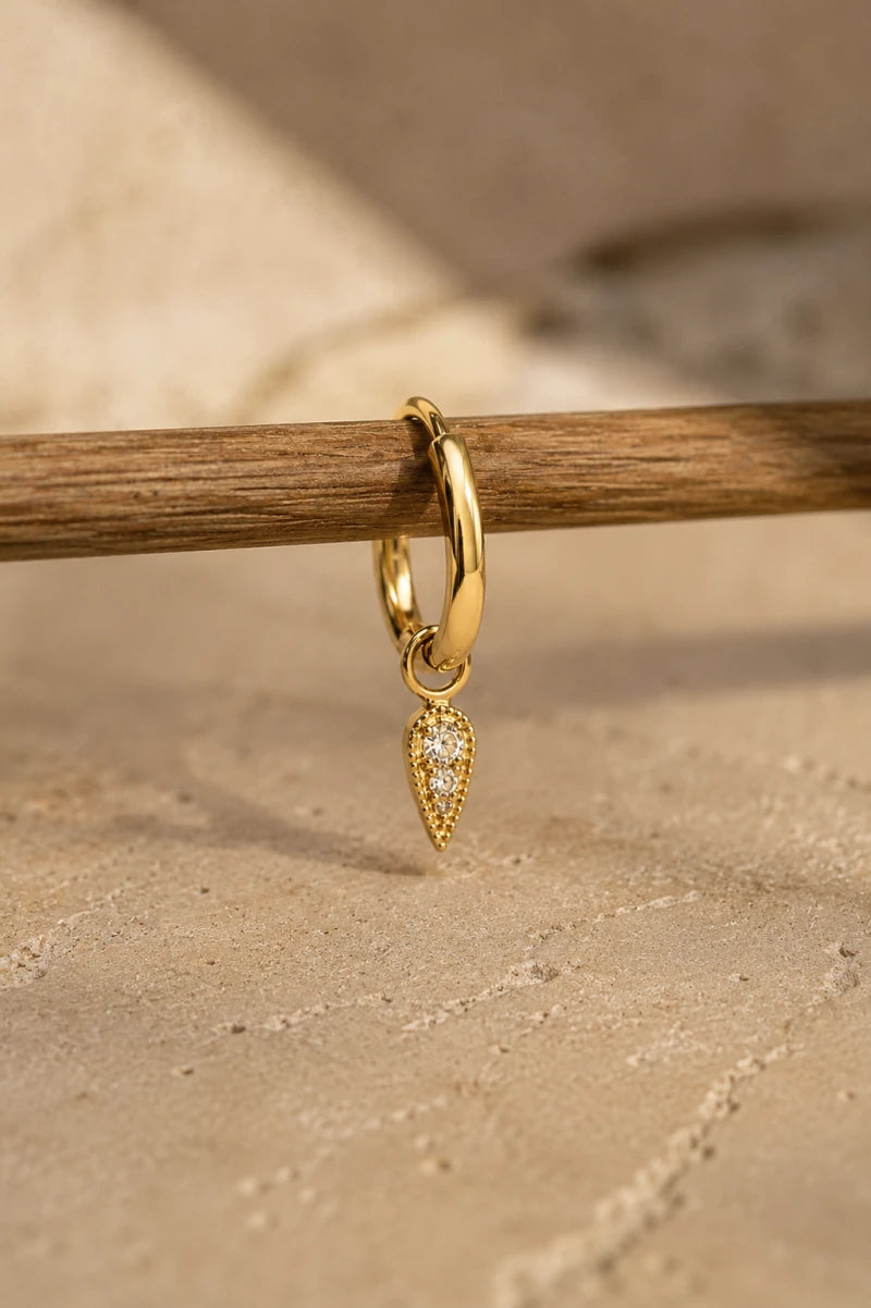 Boucle d’Oreille Mini Spike – Dorée et Argent