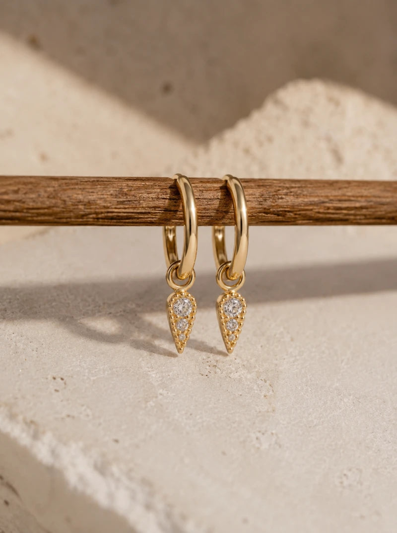 Boucle d’Oreille Mini Spike – Dorée et Argent