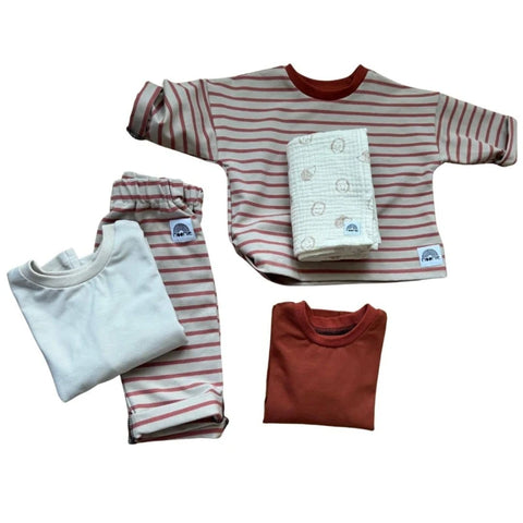 T-shirt bébé manches longues champagne