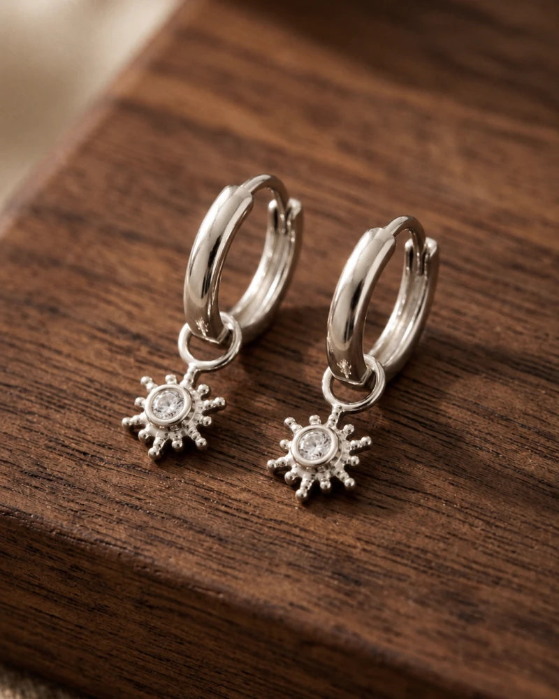 Créole Soleil Mini Sun – Plaqué Or ou Argent 925