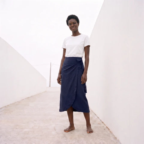 Jupe longue en coton | Taille unique ajustable