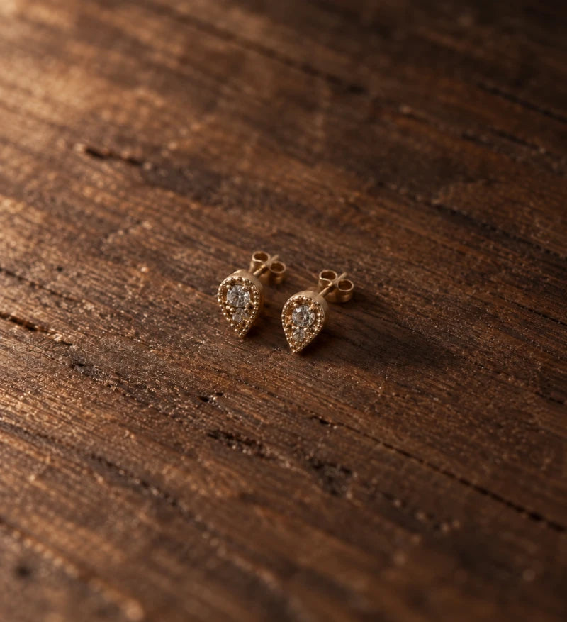 Boucle d’oreille Spike – Puce Plaqué Or ou Argent 925