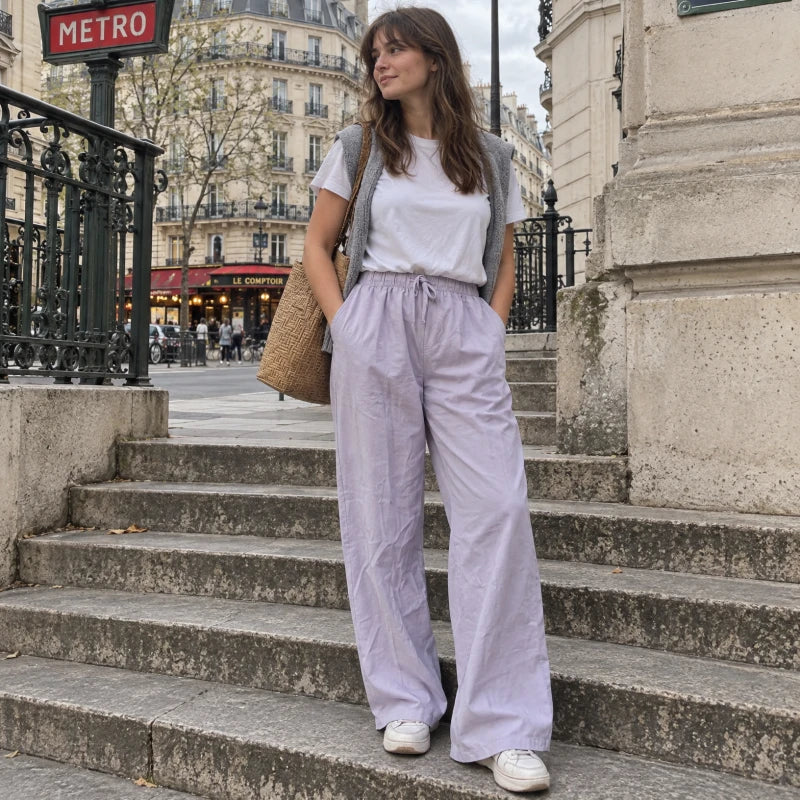 Tara Pantalon Unisexe en Coton Naturel