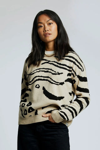TIGER HOPE - Organic Cotton Jumper Off White