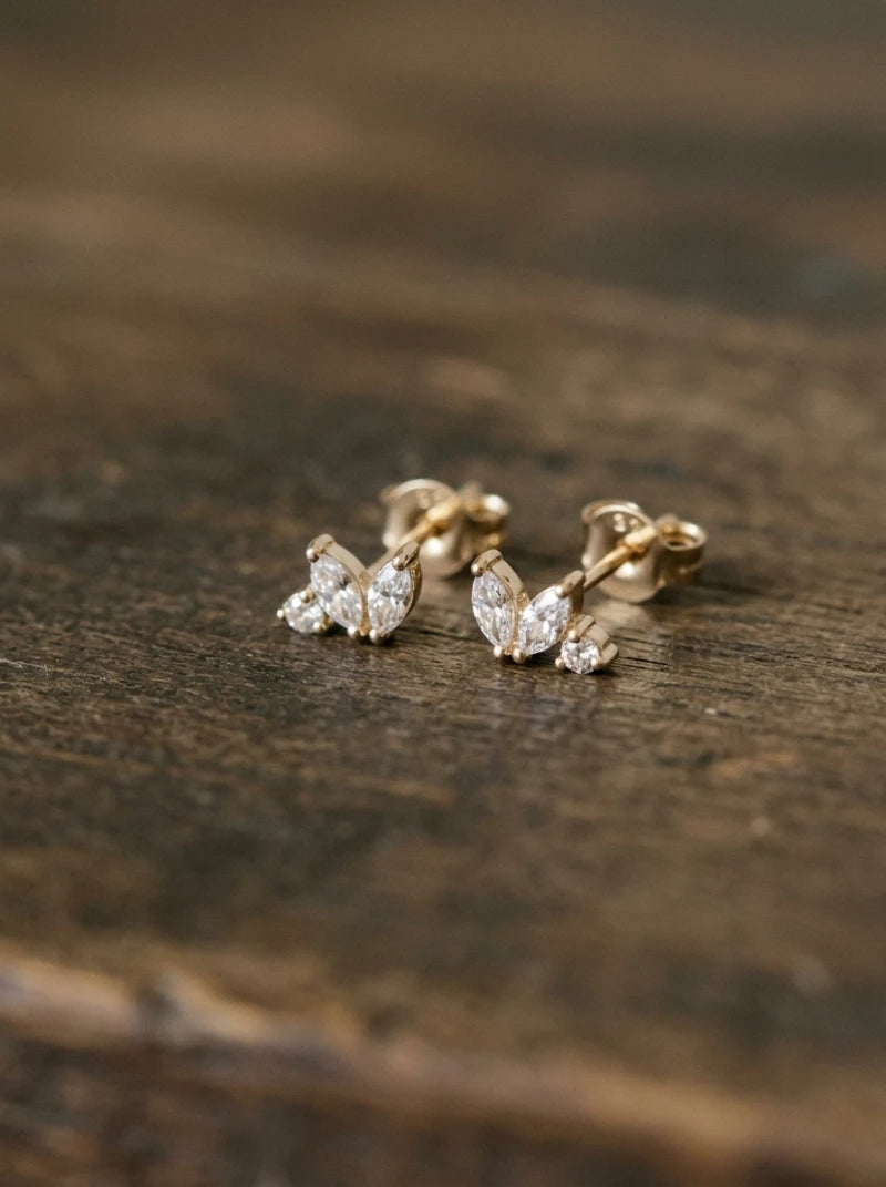 Boucle d’Oreille June – Plaqué Or ou Argent 925