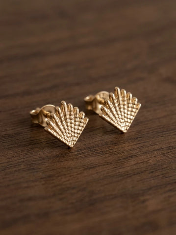 Boucle d’Oreille Coquillage Shell – Plaqué Or 750/000