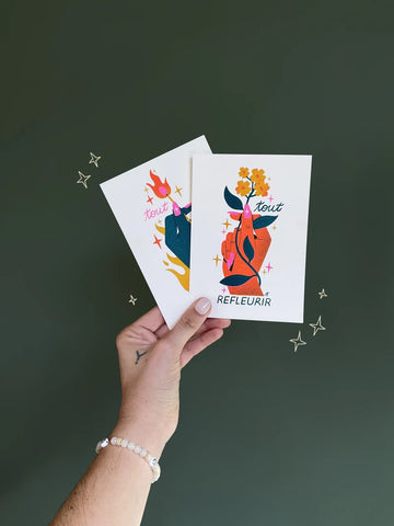 Illustration engagée risographie Tout Brûler