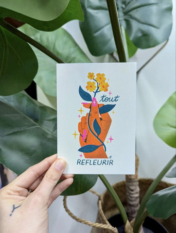 Illustration engagée risographie Tout Refleurir