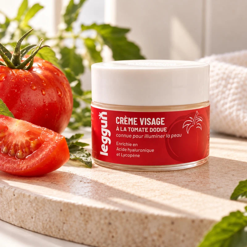 Crème visage à la tomate bio & acide hyaluronique