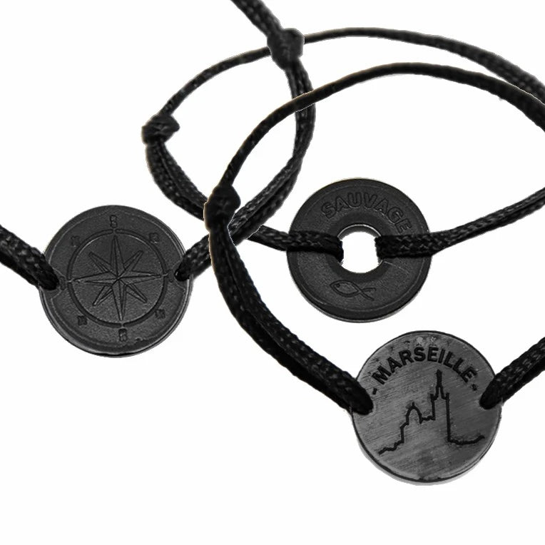 Le bracelet 100% filet de pêche recyclé - Black Edition