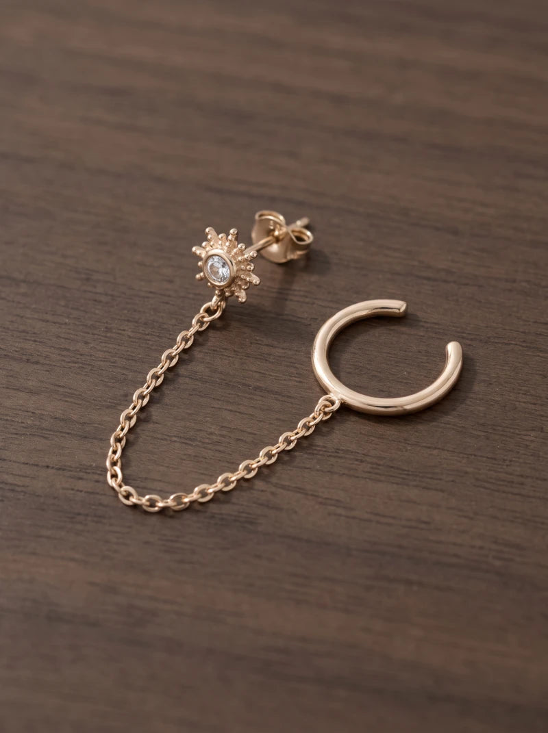 Bijou d’Oreille Solstice – Doré ou Argent