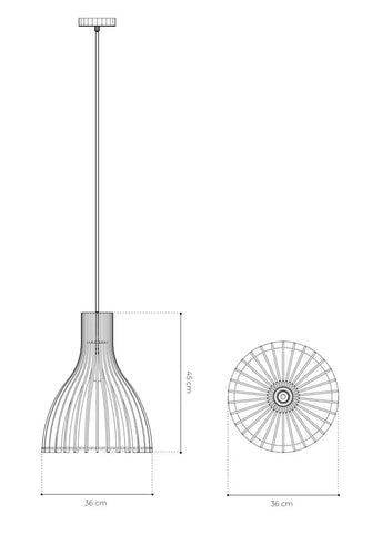 Suspension en bois design - Ariel