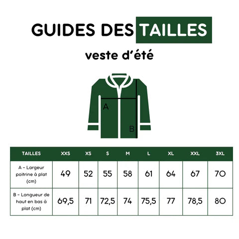 Veste d'été mixte Française en coton bio