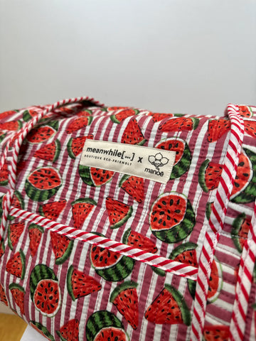 Sac à langer pastèque rose - Manoë x Meanwhile Boutique