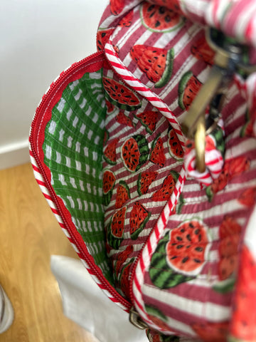 Sac à langer pastèque rose - Manoë x Meanwhile Boutique