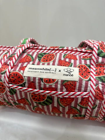 Petit tote bag pastèque rose - Manoë x Meanwhile Boutique