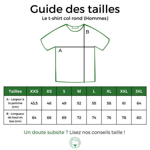 T-shirt marinière unisexe manches courtes en coton upcyclé