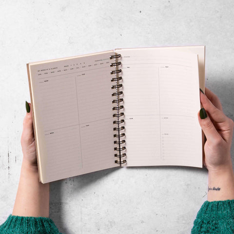 Agenda weekly planneur intemporel en papier recyclé I Plusieurs illustrations - Meanwhile Boutique