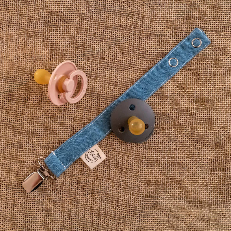 Attache-tétine pour bébé en coton bio | 5 coloris - Meanwhile Boutique