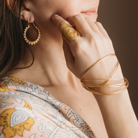 Bague ajustable bijoux faits main - Lithothérapie avec pierres précieuses - meanwhile boutique