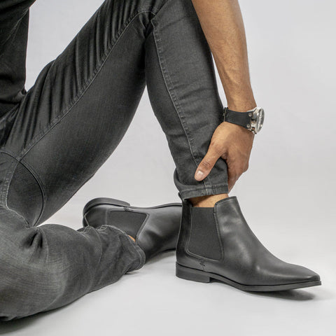 Bottines véganes Noir pour hommes Alan - Meanwhile Boutique