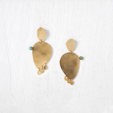 Boucles d'oreilles Cactus I Plusieurs coloris de pierres - Meanwhile Boutique