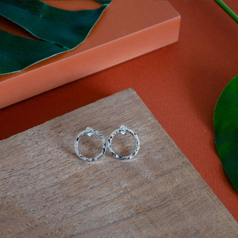 Boucles d'oreilles minimalistes en argent recyclé