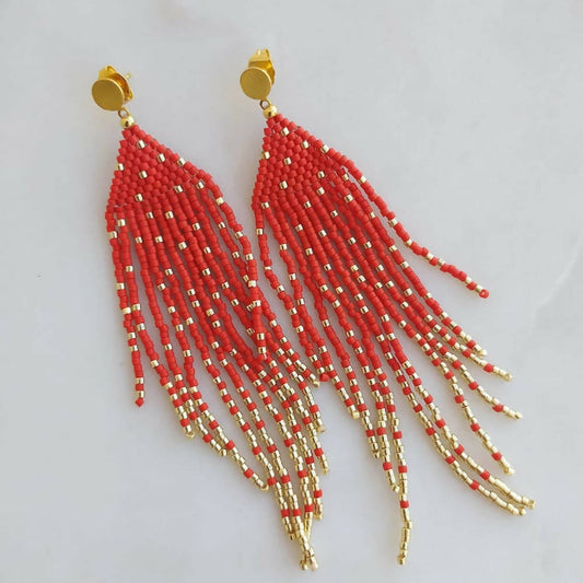 Boucles d'oreilles Méduses Pépites dorées en couleurs /plusieurs coloris