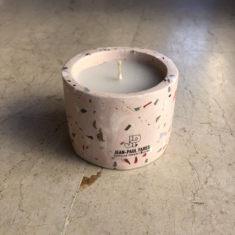 Bougie / Pot à plantes en béton et plastique recyclé I Plusieurs coloris