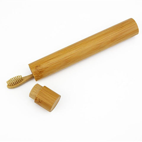 Brosse à dents en bambou avec étui 