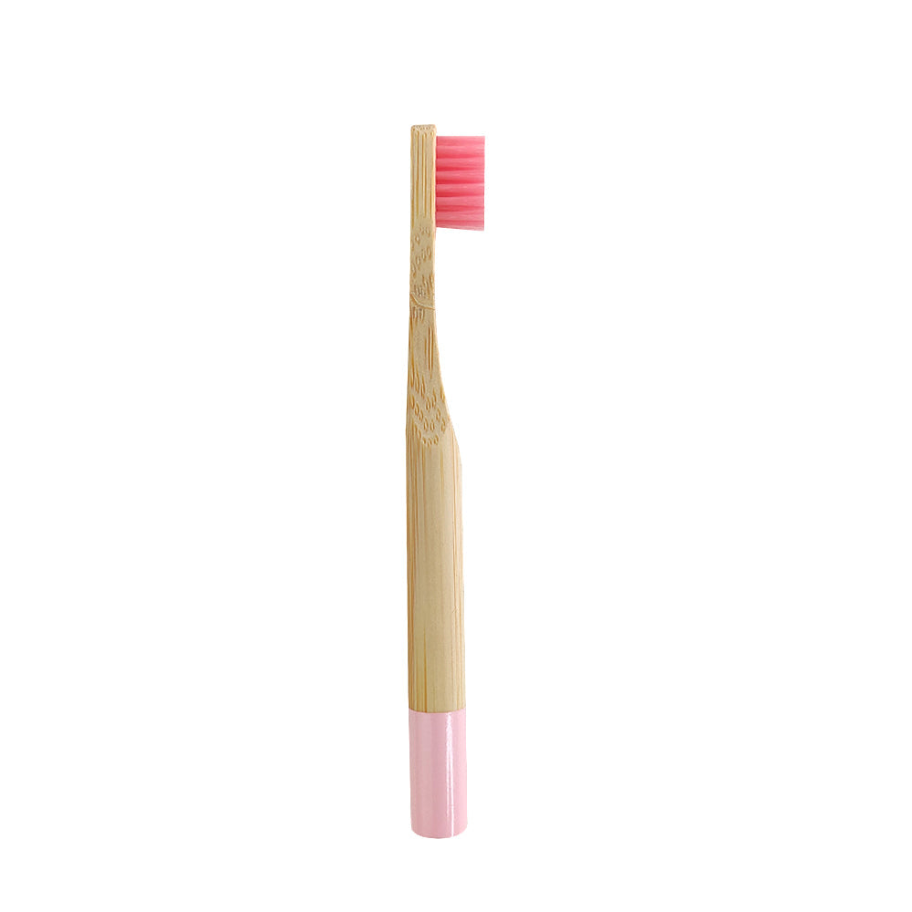 Brosse à dents colorée pour enfant en bambou naturel