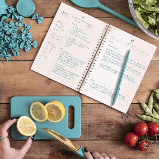Carnet spirale de recettes à écrire papier recyclé
