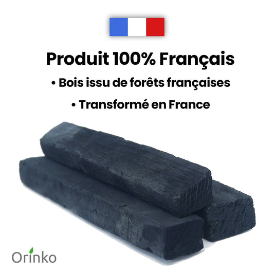 lot de 3 charbon actif 100% français purificateur d'eau 
