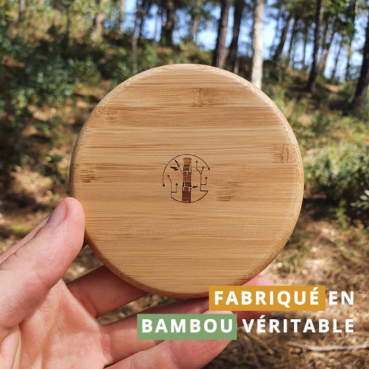 Chargeur à induction fabriqué de manière artisanale en bambou véritable