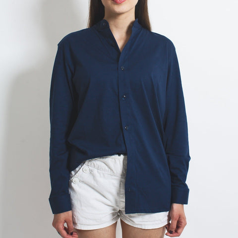 Chemise pour femme fait main en coton Pima certifiée GOTS
