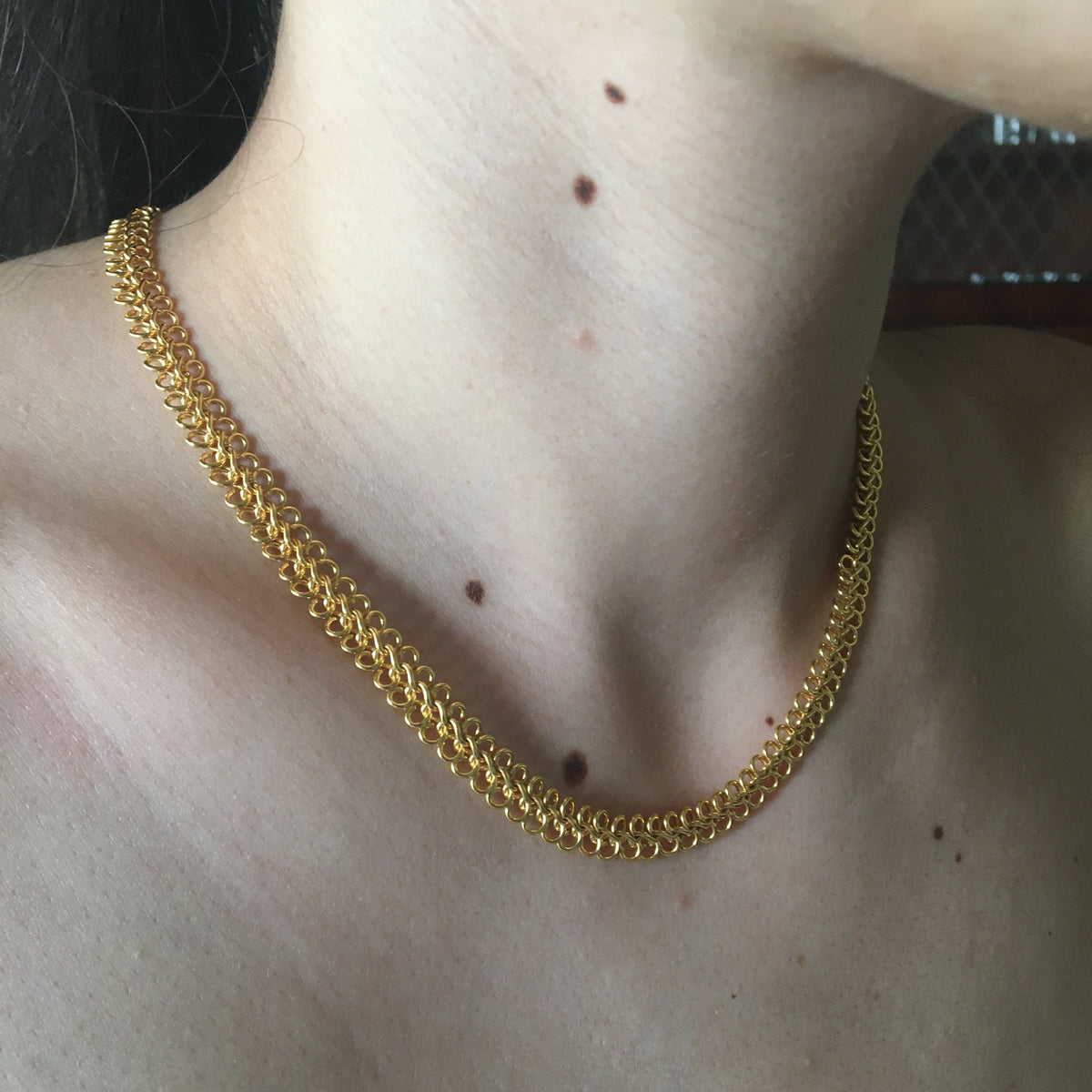 Collier proche du cou maillon serré et fin Choke - Meanwhile Boutique