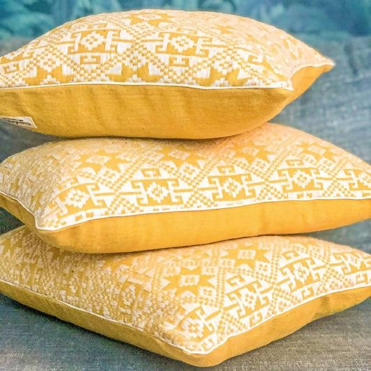 Coussin Dokmai jaune - Meanwhile Boutique