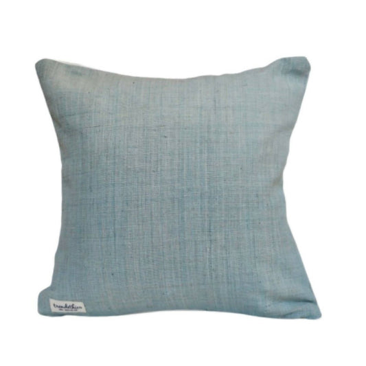 Coussin éthique en coton bleu ciel 30x50 - Meanwhile Boutique